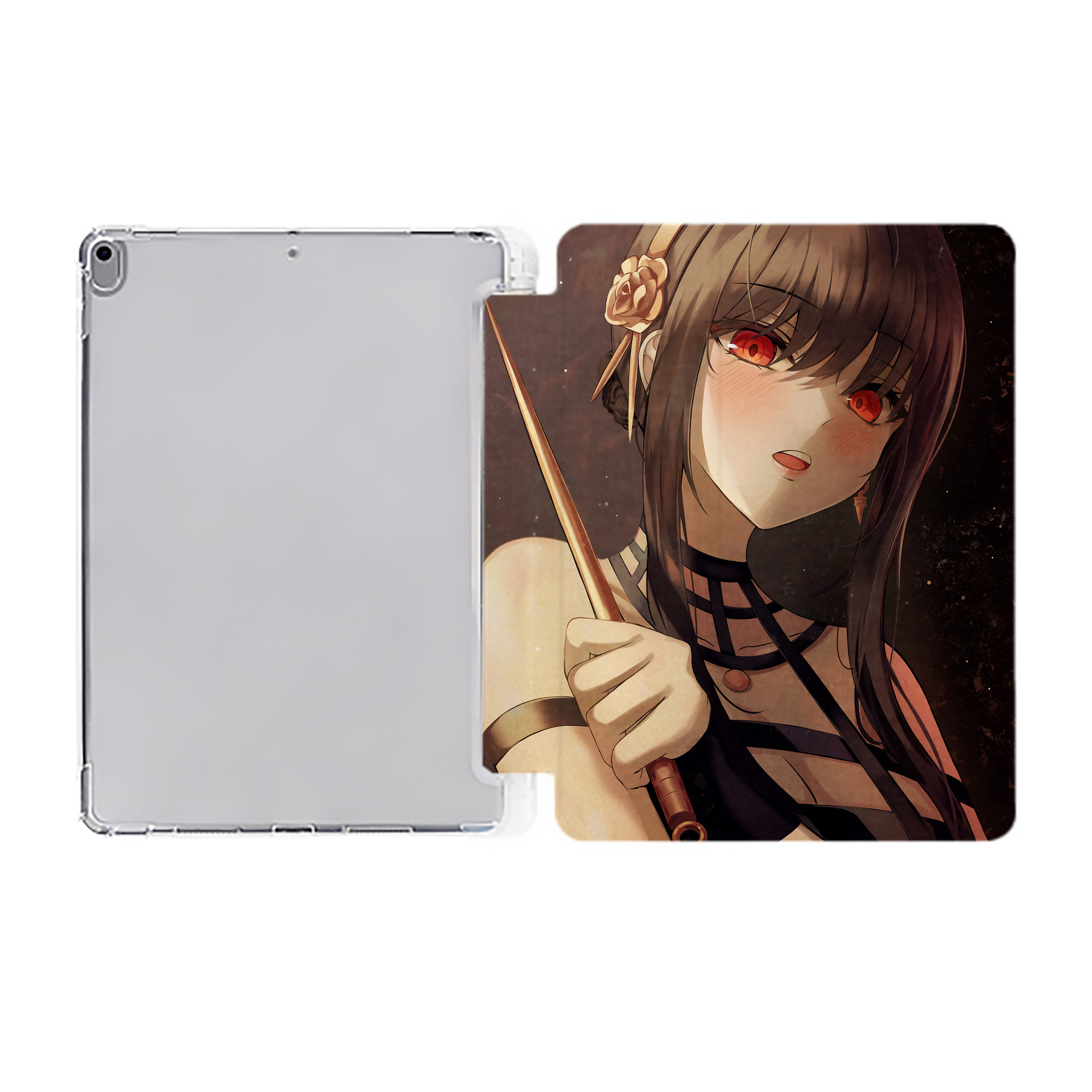 （画像用） SPY×FAMILY间谍家家酒 IPad ケース ペン収納付き 三つ折りスタンド PUレザー×シリコン 対応機種9.5/10.5/10.9インチ